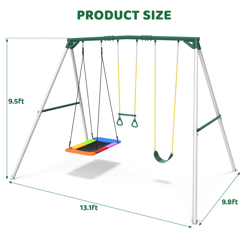 9.5'+Heavy+Duty+Metal+Swing+